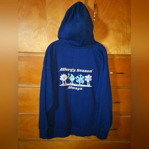 Mia Maples Official YouTube Merch. 'Allergy Season Always' Navy Blue Hoodie.